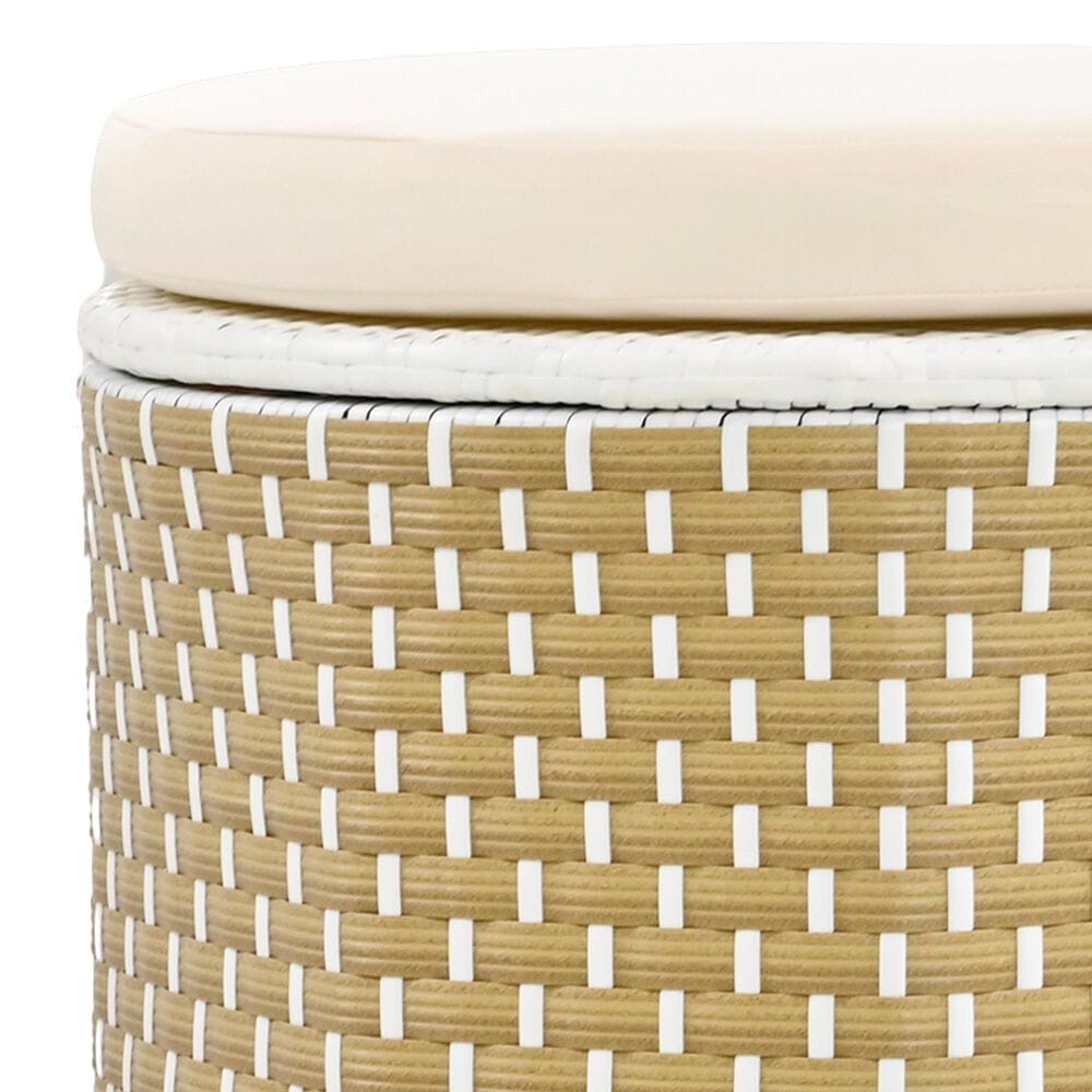 HOMLUX Patio Furniture Round Outdoor Sectional Sofa Set in Beige, , large