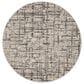 Nourison Rush 4" Round Ivory and Grey Area Rug, , large