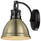Golden Lighting Duncan 1-Light Bath Vanity in Matte Black and Aged Brass, , large