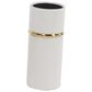 Maple and Jade Glam Vase with Equator Belt in White and Gold (Set of 3), , large