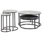 Ashley Jusmour 4-Piece Occasional Nesting Table Set in Black and White, , large