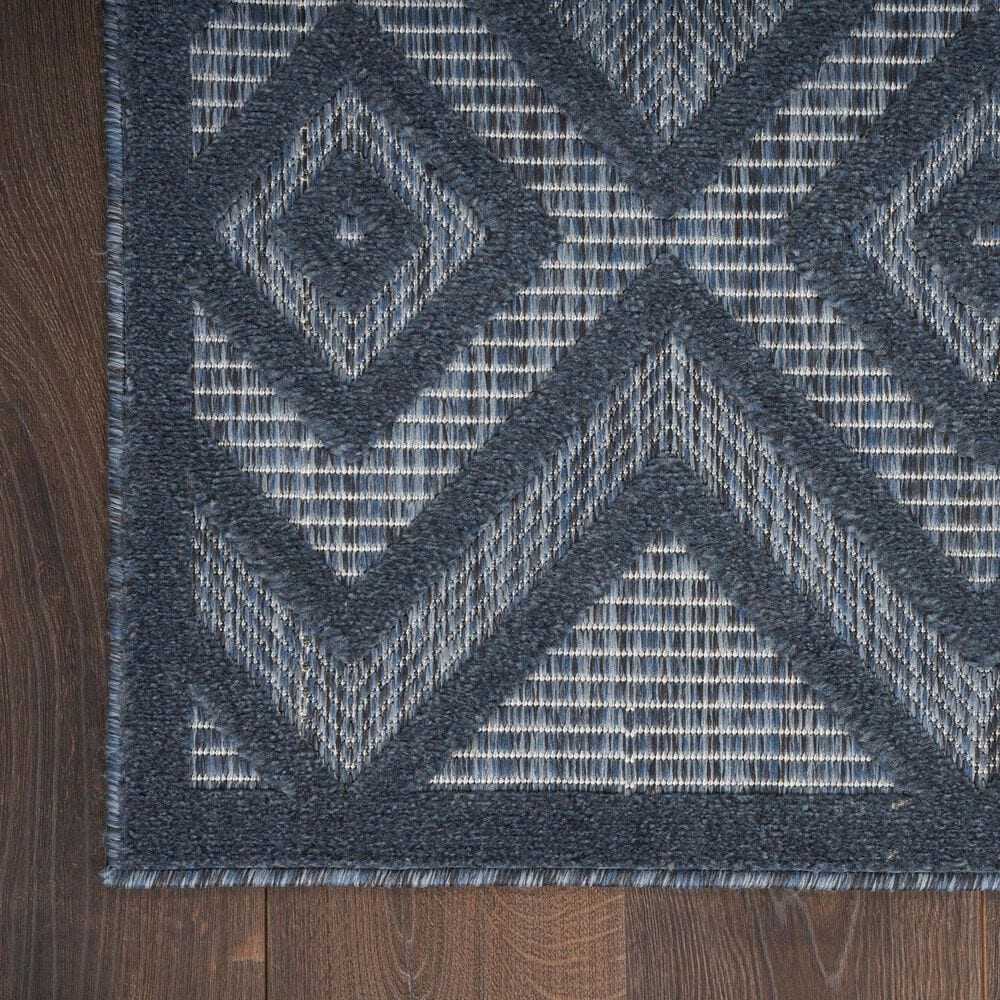 Nourison Versatile 7&#39; x 10&#39; Navy Blue Indoor/Outdoor Area Rug, , large