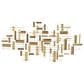 Maple and Jade 30" x 60" Geometric 3D Stripes Wall Decor in Matte Gold, , large