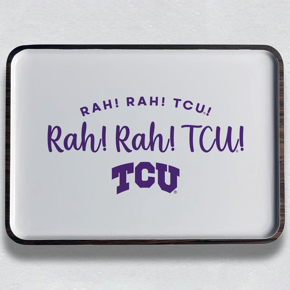 Valiant Gifts TCU Spirit Mango Wood Tray in Purple, , large