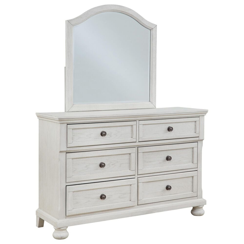 Ashley Robbinsdale 4-Piece Full Storage Bedroom Set in Antique White, , large