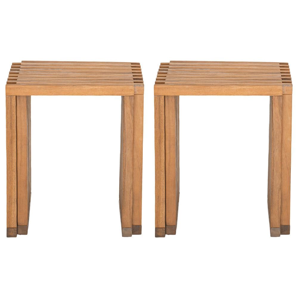 Zuo Modern Riviera Patio Extendable Stool in Natural &#40;Set of 2&#41;, , large