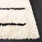Safavieh Venus Shag VNS604A 5"3" x 7"6" Ivory and Black Area Rug, , large