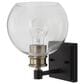 Uttermost Kent 1-Light Wall Sconce in Matte Black and Antique Brass, , large
