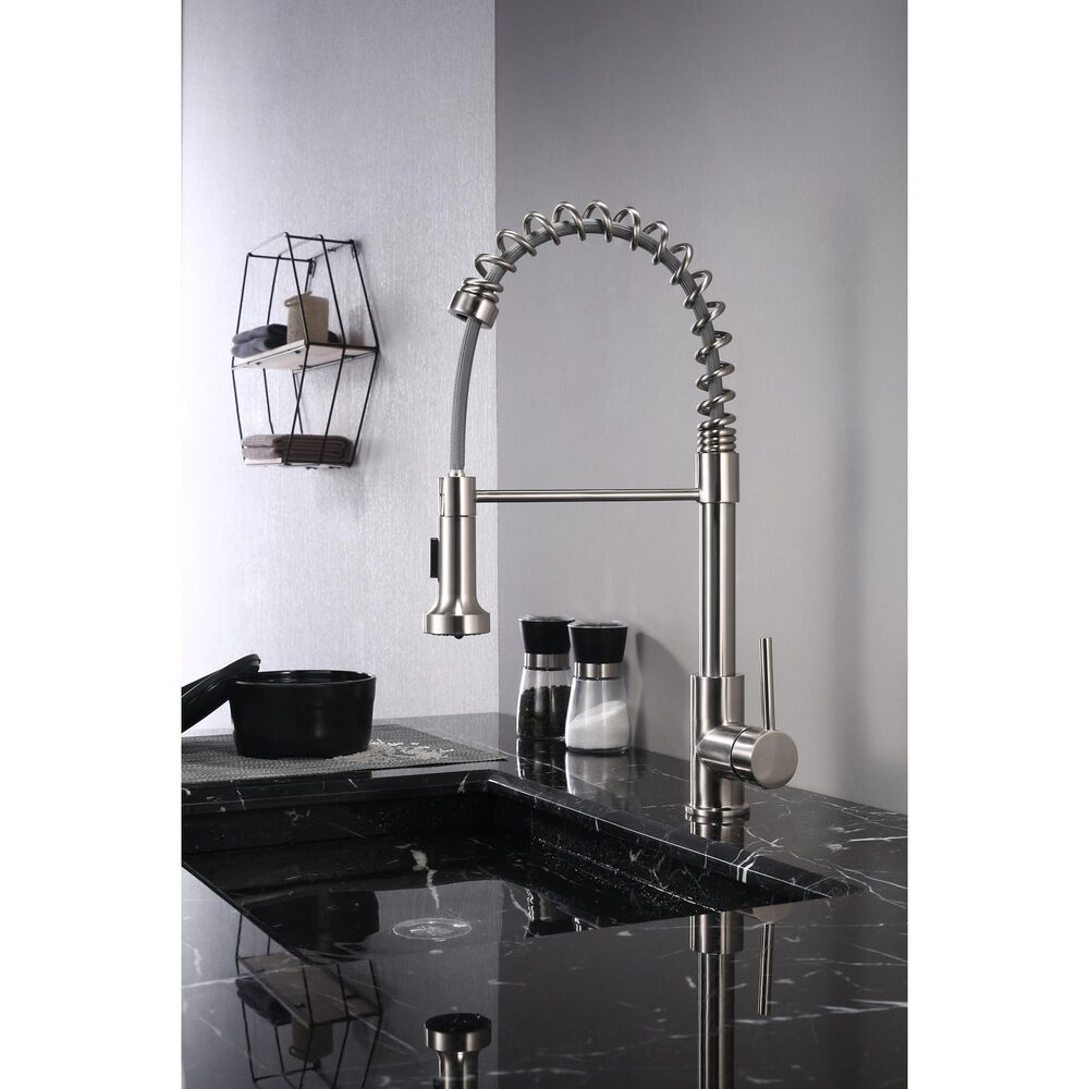 Lexora Home Lanuvio Brass Kitchen Faucet with Pull Out ...