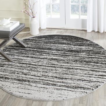 Safavieh Adirondack ADR113A-4R 4" x 4"  Silver/Black Round Rug, , large