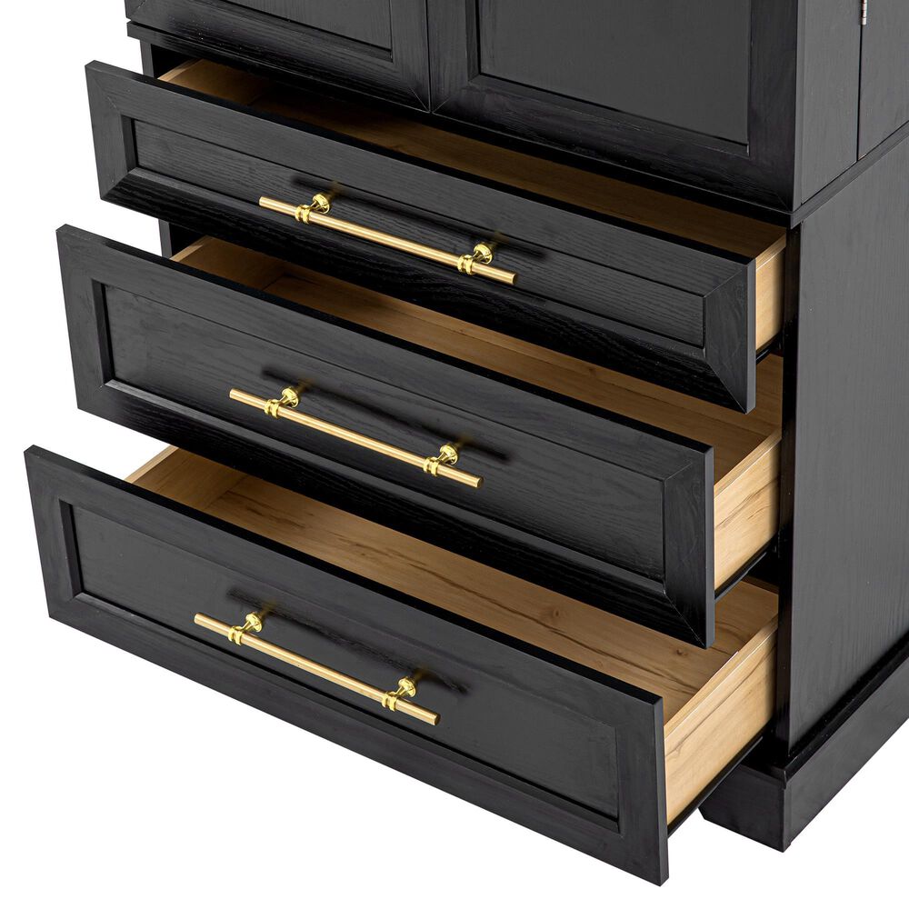 HOMLUX 78.2" Tall Farmhouse Kitchen Pantry Cabinet with 8 Door Shelves, Storage Cabinet with 3 Adjustable Shelves, 3 Large Drawers, Versatile Cupboard for Kitchen, Dining &amp; Bathroom, Ash Black, , large