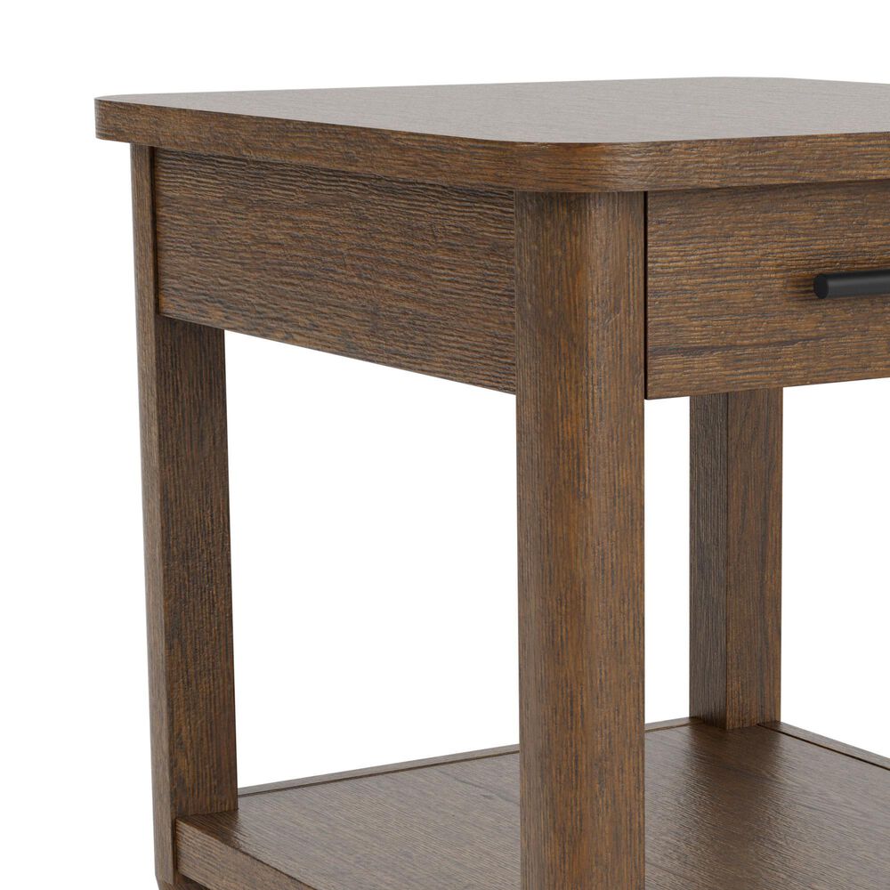 Riverside Furniture Calhoun End Table in Whiskey Oak, , large