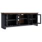 Ashley Wildenauer 76" TV Stand with Electric Fireplace in Rich Brown and Warm Satin Black, , large