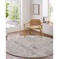 Surya Brunswick Light Gray, Cream, Mustard, Light Brown, Medium Brown and Charcoal 5"3" Round Area Rug, , large
