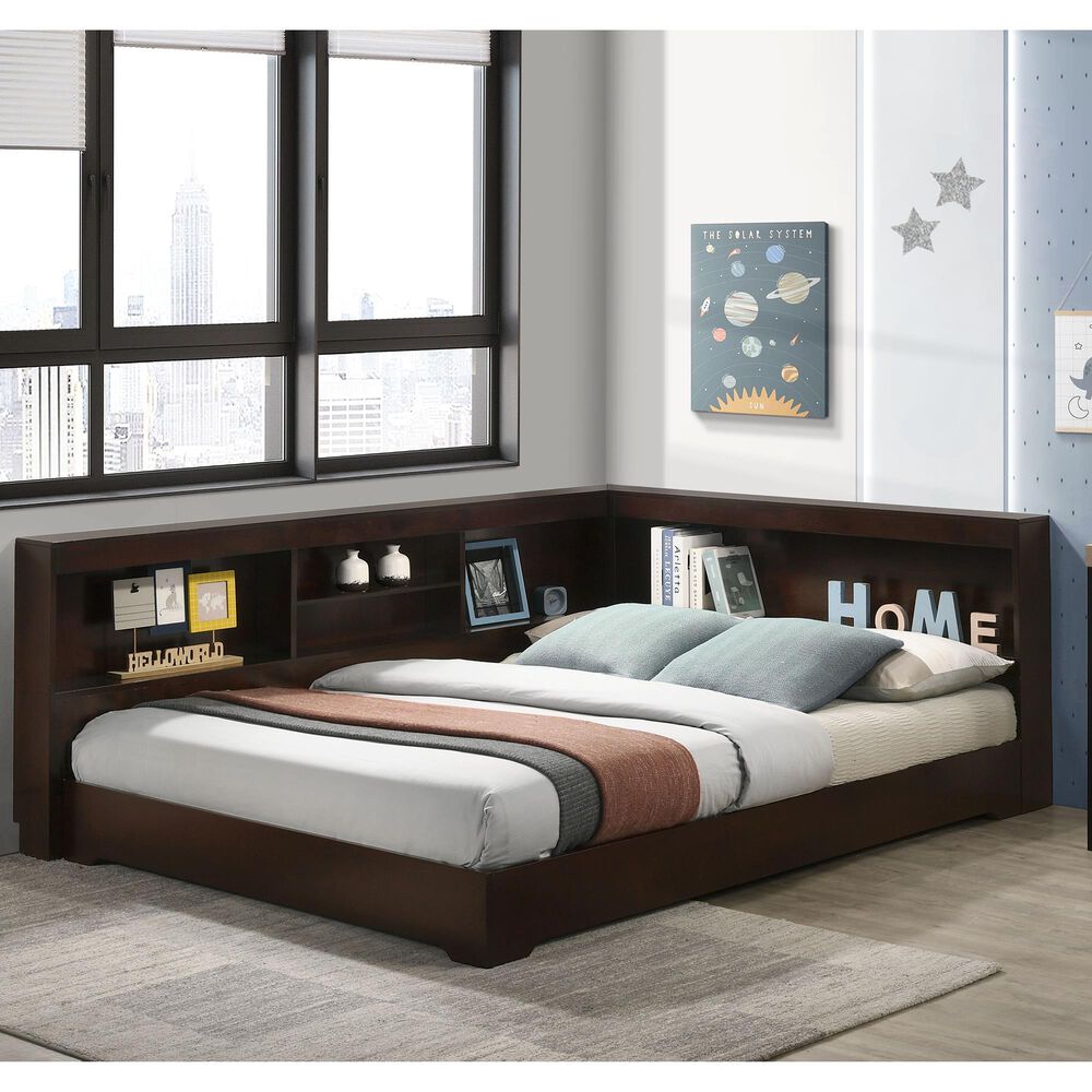 Mayberry Hill Sami Full Corner Bed in Espresso, , large