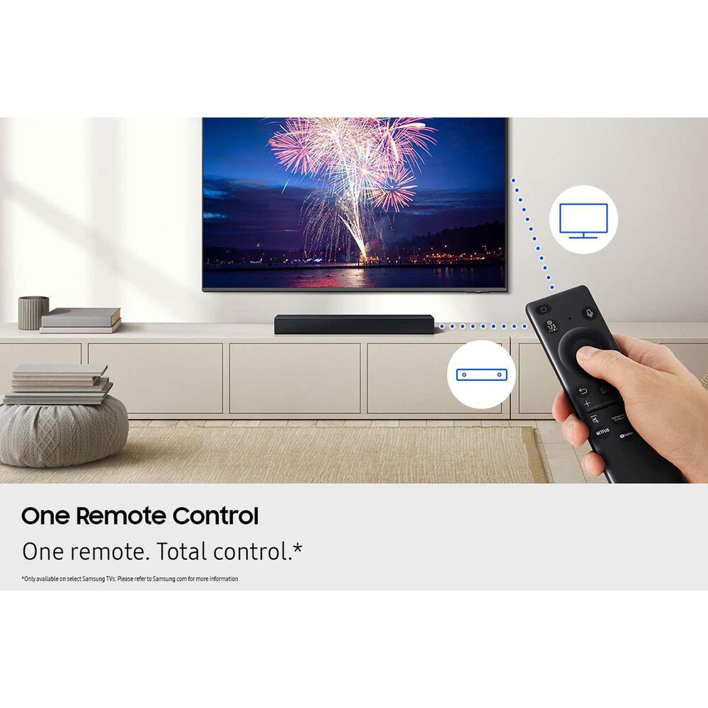 Samsung B-Series 2.0 Channel All-In-One Soundbar with Built-In Woofer in Titan Black, , large