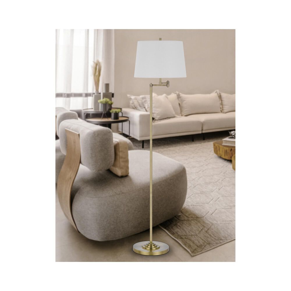 Cal Lighting Double Swing Arm Floor Lamp AB, , large