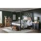 Legacy Classic Vintage Market Queen Canopy Bed in Barnwood Oak and Kettle Black, , large