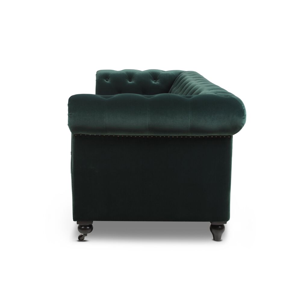 Jennifer Taylor Home Winston Tufted Chesterfield Sofa in Forest Green