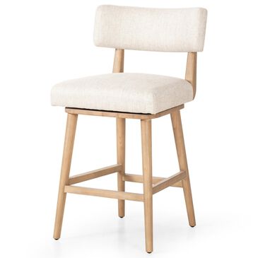 Four Hands Cardell Swivel Counter Stool in Washed Natural Parawood, , large