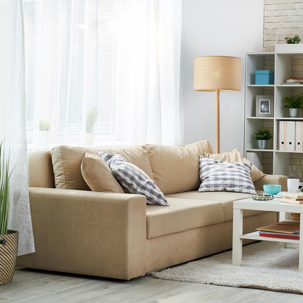 Adesso Ellis Floor Lamp and Shade in Natural, , large