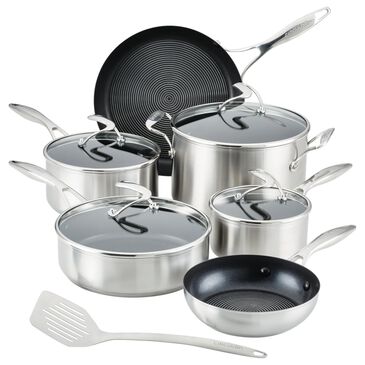 Circulon Cookware 10-Piece Nonstick Cookware Set with Bonus Slotted Turner in Stainless Steel, , large
