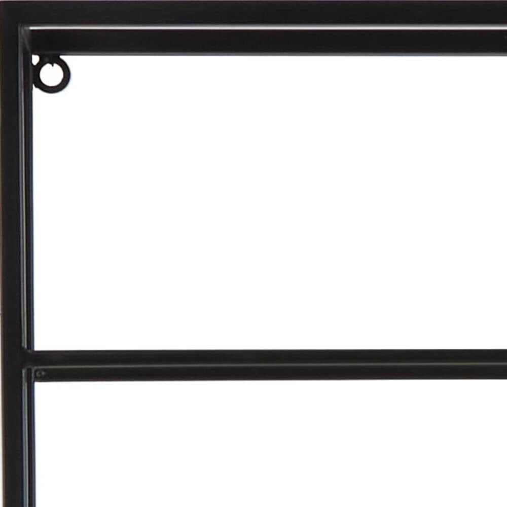 Maple and Jade 8-Bottle Display Wall Wine Rack with Open Style Frame in Matte Black, , large