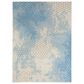 Karastan Elements Mesmerize 91213-60110 9"6" x 12"11" Aqua Area Rug, , large