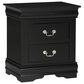 Crown Mark Louis Philip 2 Drawer Nightstand in Black, , large