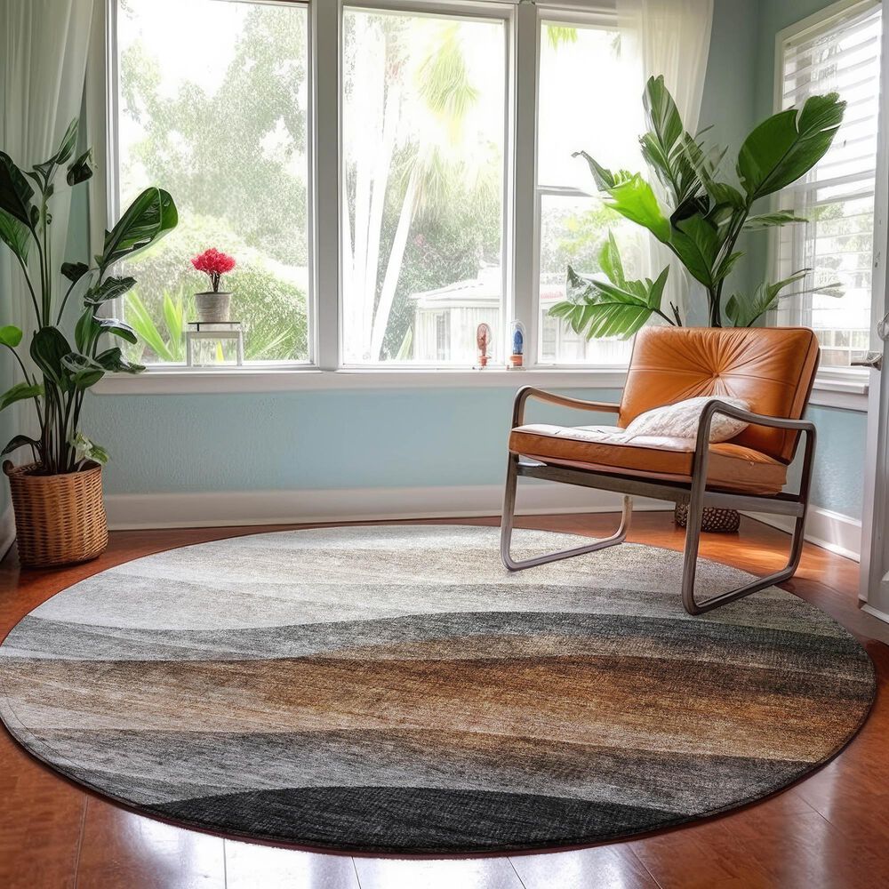 Dalyn Rug Company Neo NO1 8&#39; Round Khaki Area Rug, , large