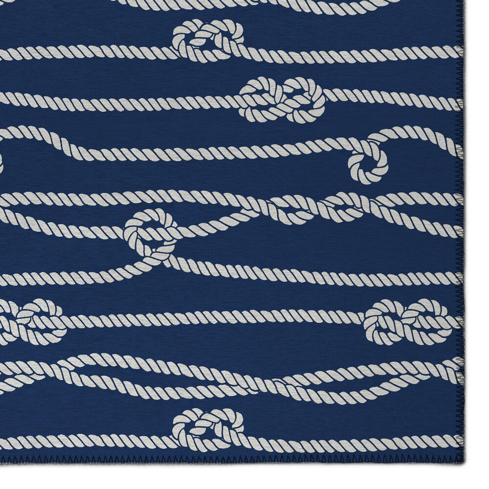 Dalyn Rug Company Harbor Contemporary 2&#39;3&quot; x 7&#39;6&quot; Navy Indoor/Outdoor Runner, , large