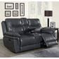 Crystal City Isabella Manual Reclining Loveseat with Console in Gray, , large