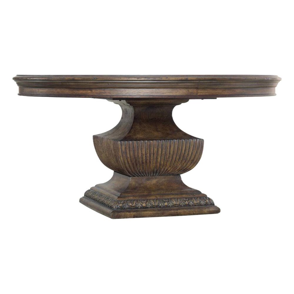 Hooker Furniture Rhapsody Round Dining Table in Rustic Walnut - Table Only, , large