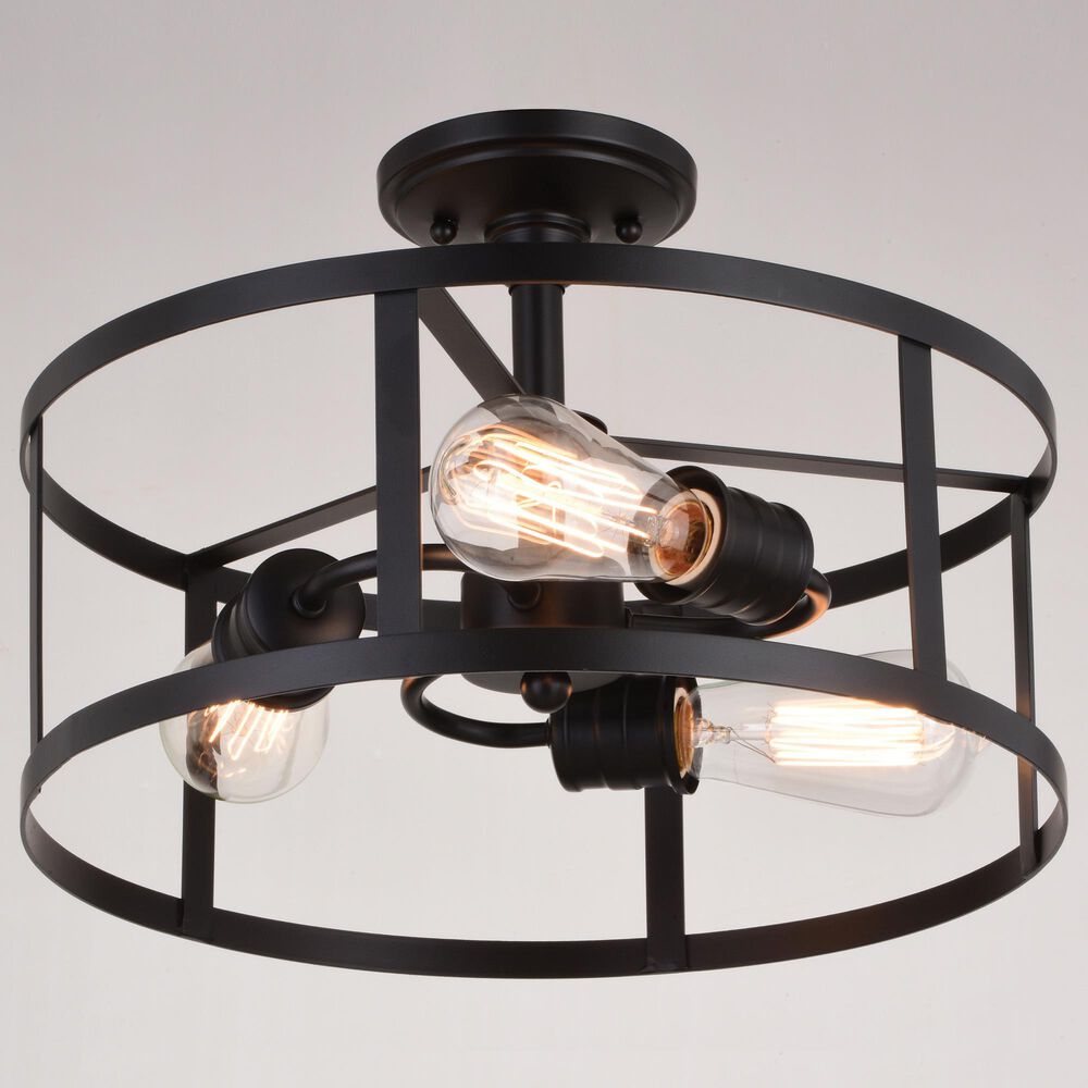 Vaxcel Akron 3-Light Semi Flush Mount in Oil Rubbed Bronze, , large