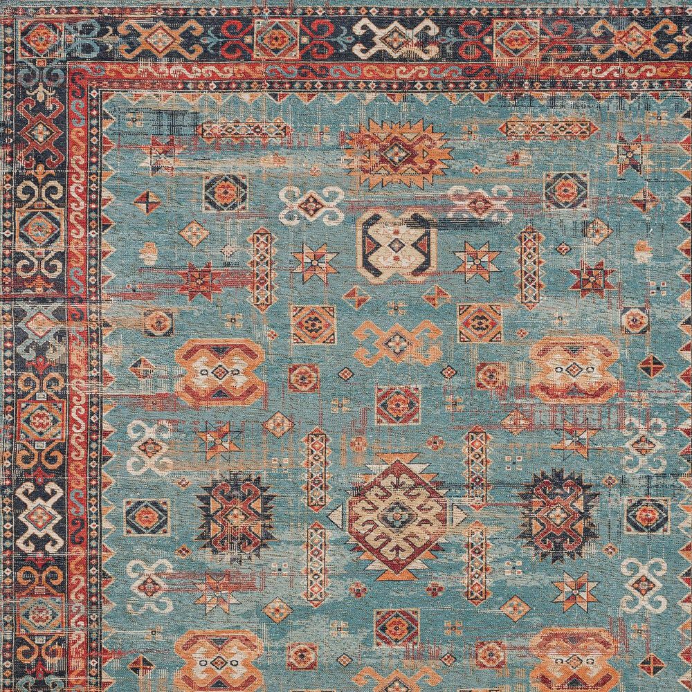 Karastan Zula Mombasa 8&#39; x 10&#39; Aquamarine Area Rug, , large