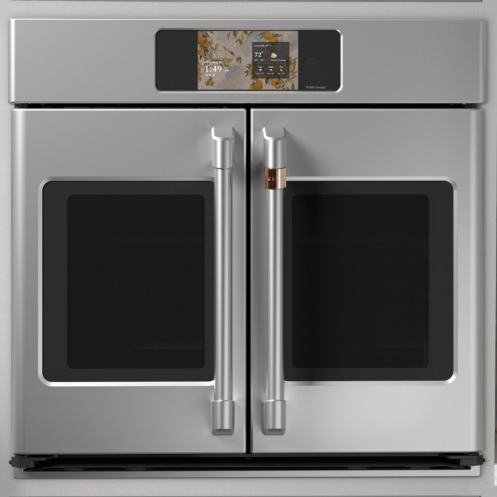 Cafe 30" Smart Built-in Convection Single Wall Oven with French Doors in Stainless Steel, , large