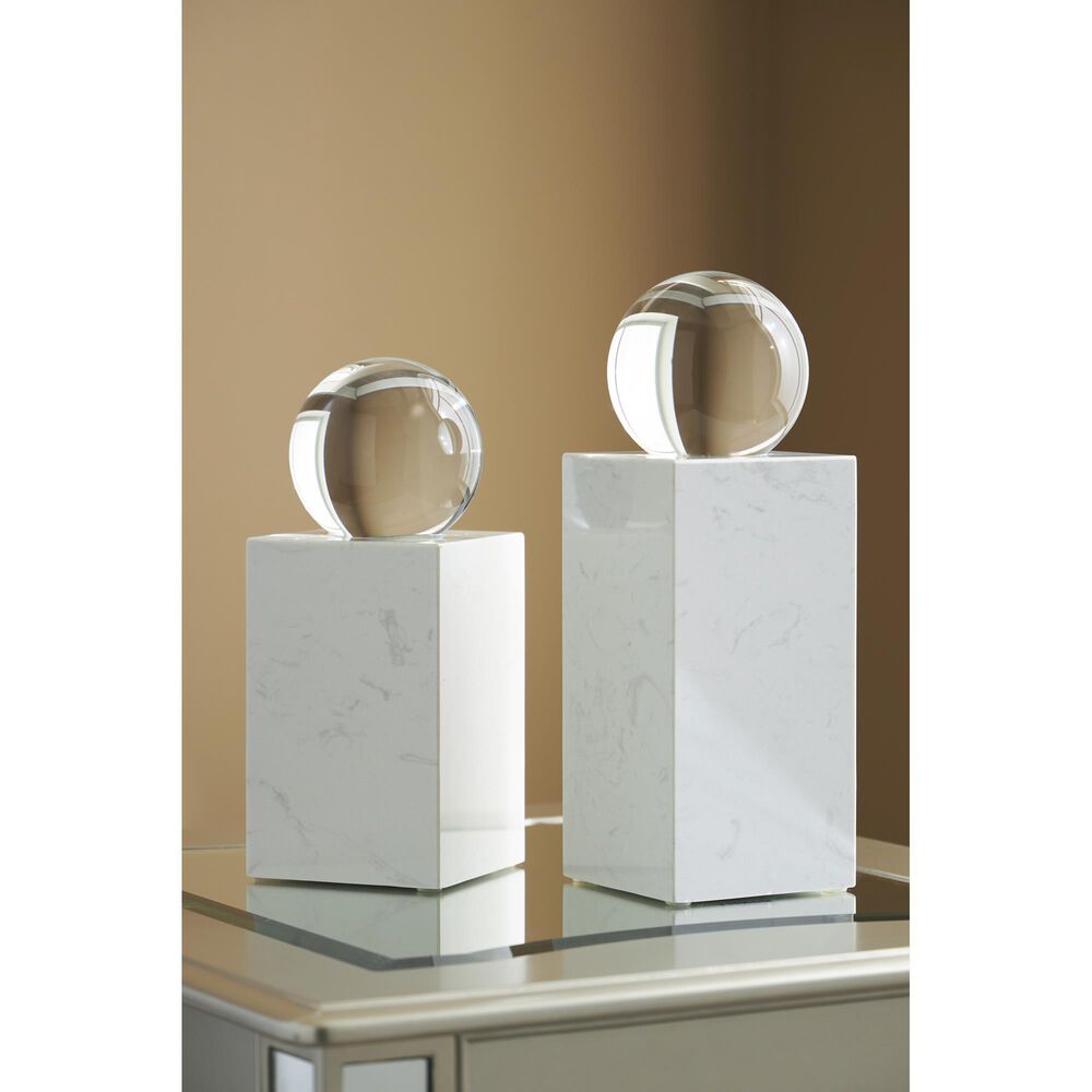 Ashley Sellner 14.25" Sculpture in Clear and White, , large