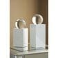 Ashley Sellner 14.25" Sculpture in Clear and White, , large