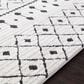 Surya Moroccan Shag 2"7" x 7"3" Black and White Runner, , large