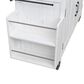 Hearth and Haven Outdoor Kitchen Island Cart with Adjustable Shelves and Stainless Steel Top in White, , large