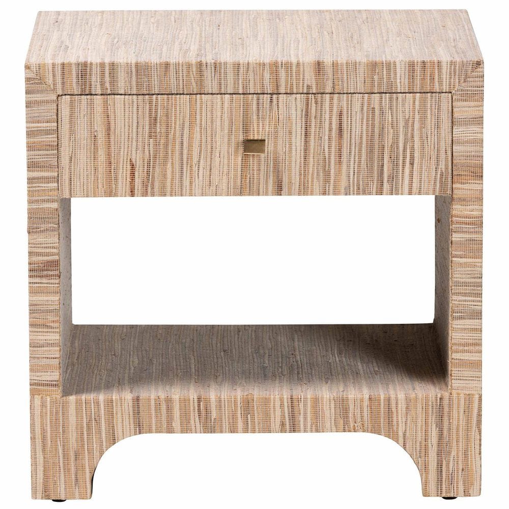 Baxton Studio Julia 1-Drawer Nightstand in Natural, , large