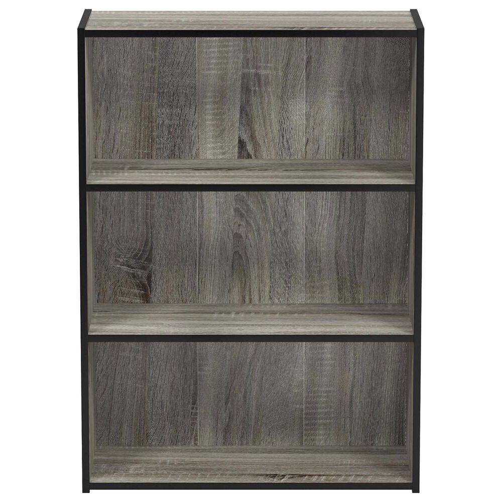 HOMLUX 3-Tier Open Shelf Bookcase in French Oak, , large