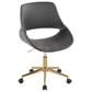Lumisource Fabrico Office Chair with Grey Cushion in Gold, , large