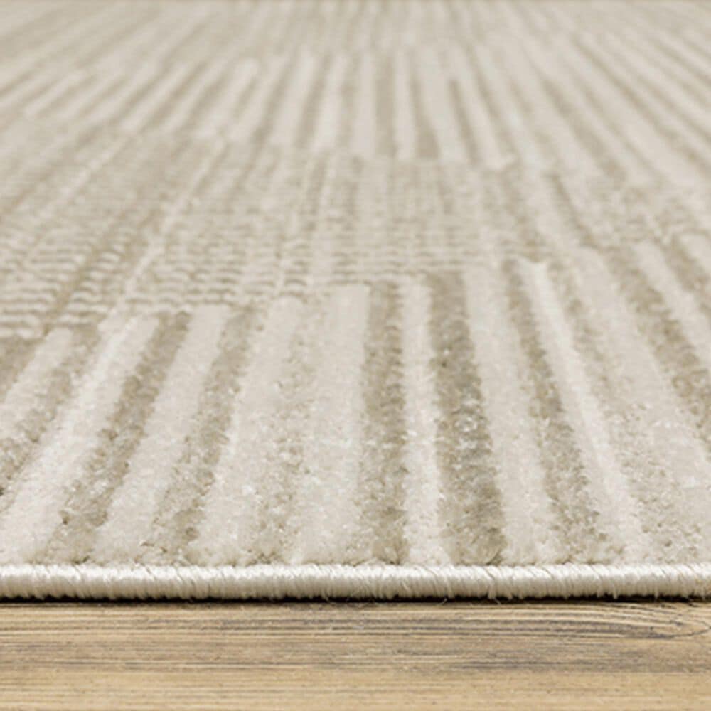 Oriental Weavers Bauer Geo Illusion 5&#39;3&quot; x 7&#39;6&quot; Beige Area Rug, , large
