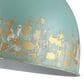 Golden Lighting Alison 5-Light Pendant with Teal Shade in Vintage Gold, , large