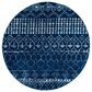 Safavieh Tulum 5" Round Navy and Ivory Area Rug, , large