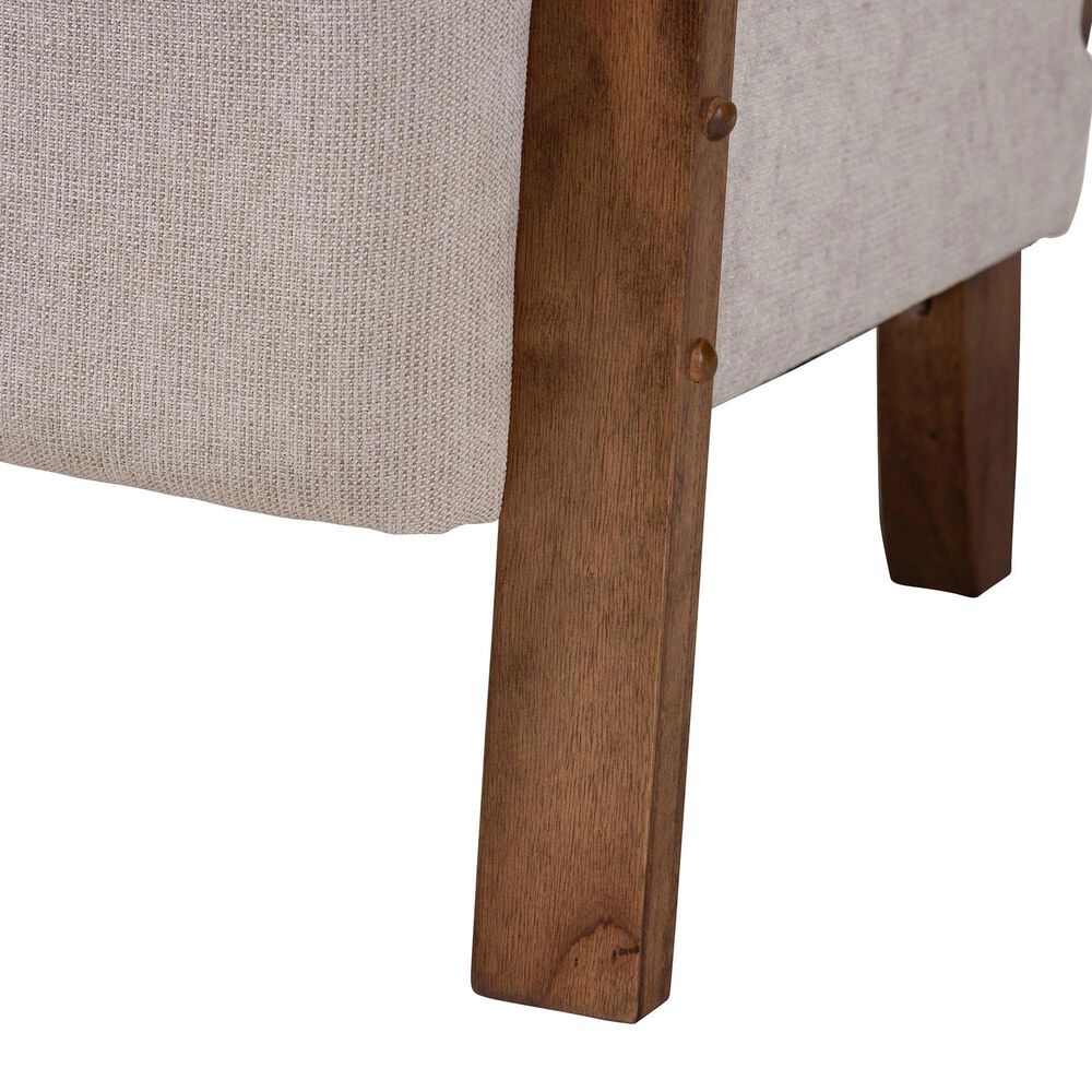 Baxton Studio Sage Arm Chair in Light Grey, , large