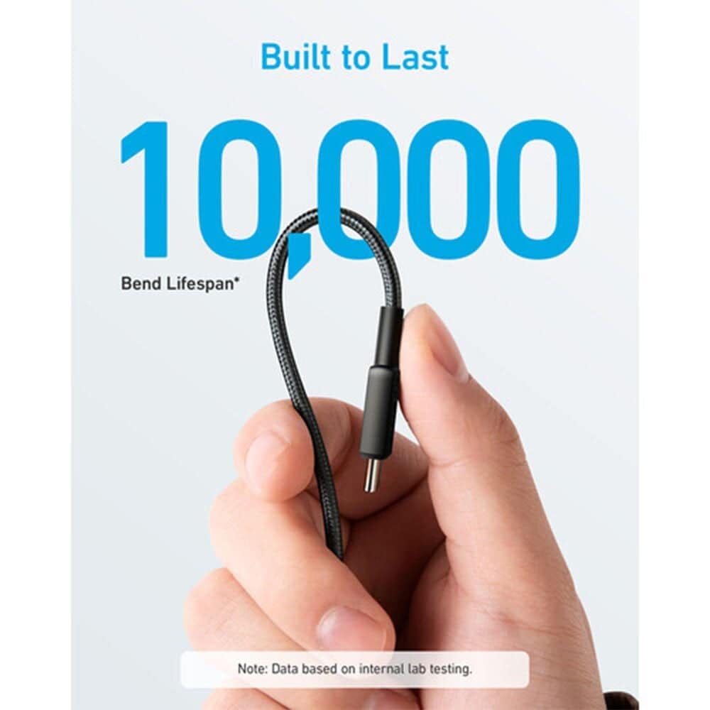 Anker 6&#39; Braided USB-C to USB-C Cable in Black, , large