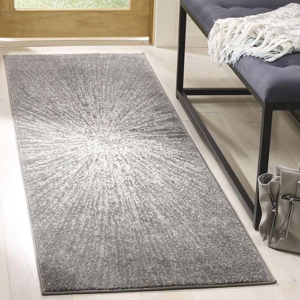 Safavieh Evoke EVK228H 2&#39;2&quot; x 9&#39; Dark Grey and Ivory Runner, , large