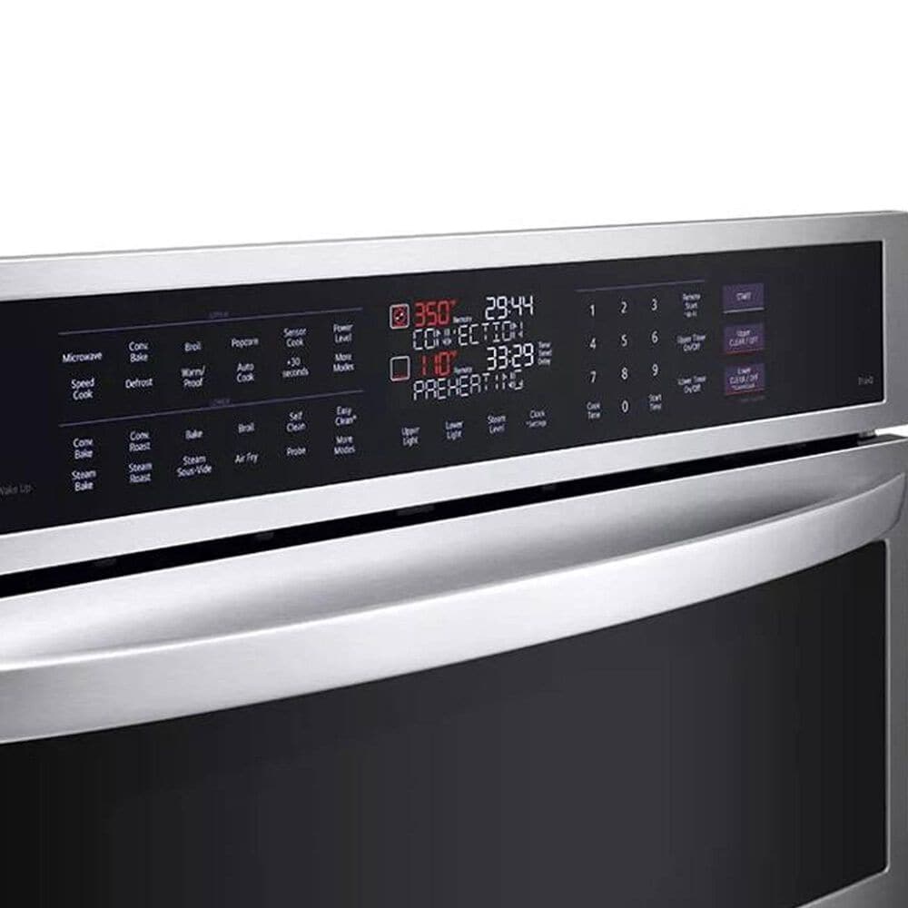 LG 2-Piece Kitchen Package with Print Proof Stainless Steel 6.4 Cu. Ft. Smart Combination Wall Oven and Black 30" Induction Cooktop, , large